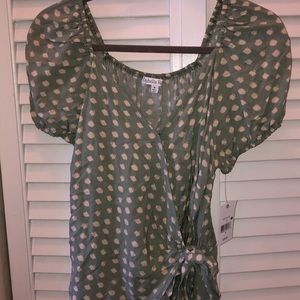 Ophelia Rose - polka dot wrap tie tee shirt